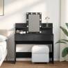  Dressing Table with LED Black 100x40x130 cm Colour black Quantity in Package 1 