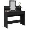 Dressing Table with LED - Stylish Black Vanity 100x40x130 cm