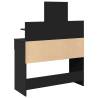 Dressing Table with LED - Stylish Black Vanity 100x40x130 cm