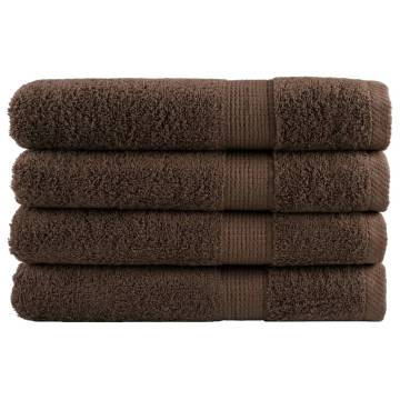 Premium Sauna Towels SOLUND 4pcs Brown 80x200cm – Soft & Absorbent