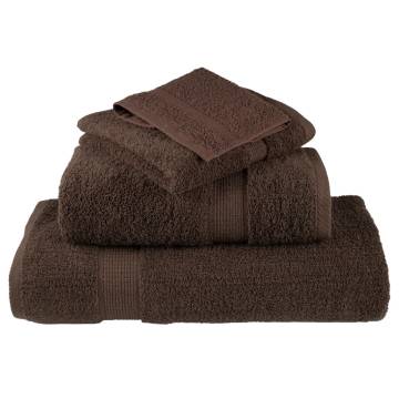 Premium Sauna Towels SOLUND 4pcs Brown 80x200cm – Soft & Absorbent