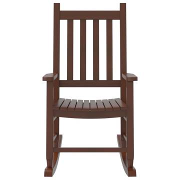 Brown Solid Wood Rocking Chairs for Children - 2 Pcs Set