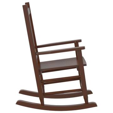 Brown Solid Wood Rocking Chairs for Children - 2 Pcs Set