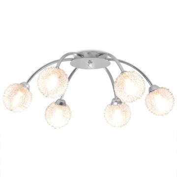 Stylish Ceiling Lamp with 6 LED Bulbs G9 - 240W