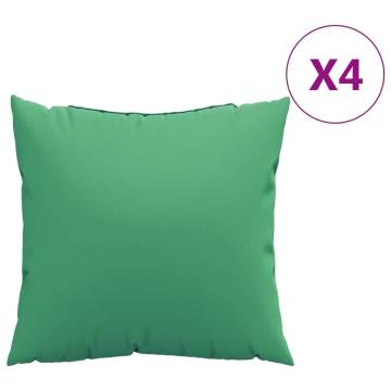 Sofa Cushions 4 pcs Green 40x40 cm Fabric - HipoMarket