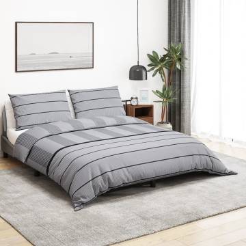 Grey Cotton Duvet Cover Set 140x200 cm | Hipomarket