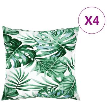 Sofa Cushions 4 pcs Leaf Pattern 50x50 cm - Hipomarket