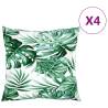 Sofa Cushions 4 pcs Leaf Pattern 50x50 cm - Hipomarket