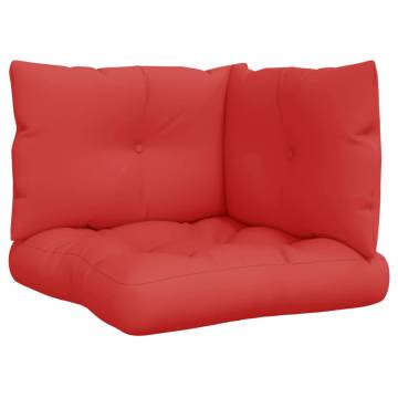 Pallet Cushions 3 pcs Red Fabric - Comfort & Style