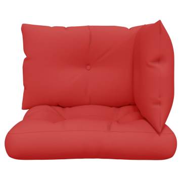 Pallet Cushions 3 pcs Red Fabric - Comfort & Style