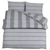 Grey Cotton Duvet Cover Set 155x220 cm - Soft & Elegant