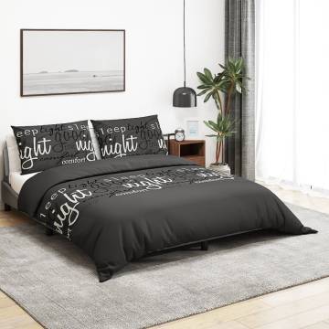 Black Duvet Cover Set - 200x200 cm Cotton | HipoMarket