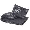 Black Duvet Cover Set - 200x200 cm Cotton | HipoMarket