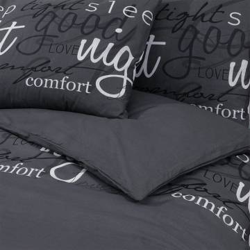 Black Duvet Cover Set - 200x200 cm Cotton | HipoMarket