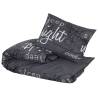 Duvet Cover Set Black 200x220 cm Cotton | Hipomarket