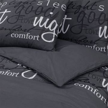 Duvet Cover Set Black 200x220 cm Cotton | Hipomarket