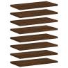 Brown Oak Wall Shelves 8 Pcs - Durable & Stylish Storage