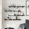 Brown Oak Wall Shelves 8 Pcs - Durable & Stylish Storage