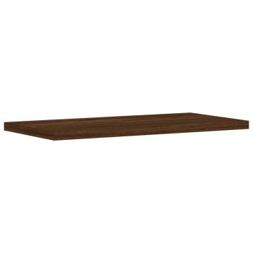 Brown Oak Wall Shelves 8 Pcs - Durable & Stylish Storage