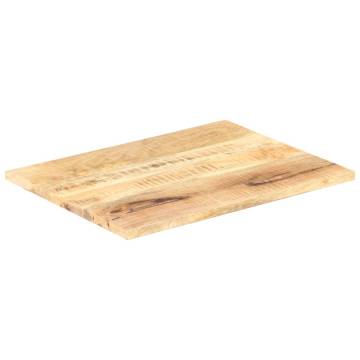 Table Top Solid Mango Wood 80x60 cm - Durable & Unique