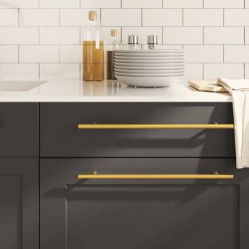 10 Gold Cabinet Handles - Modern Stainless Steel Design