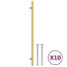 10 Gold Cabinet Handles - Modern Stainless Steel Design