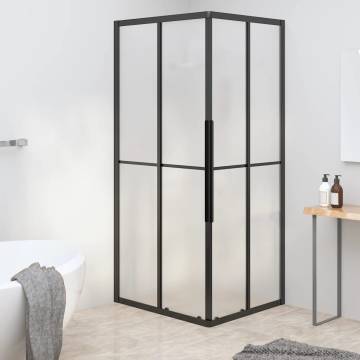 Shower Cabin Frosted ESG 80x70 Black - Space-Saving Design