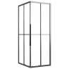 Shower Cabin Frosted ESG 80x70 Black - Space-Saving Design