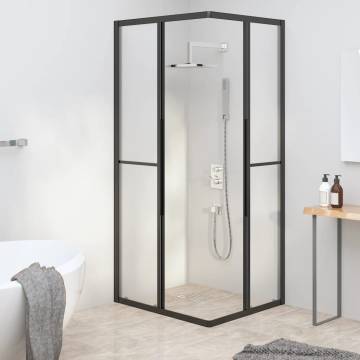 Shower Cabin Frosted ESG 80x70 Black - Space-Saving Design