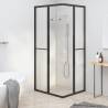 Shower Cabin Frosted ESG 80x70 Black - Space-Saving Design