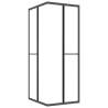 Shower Cabin Frosted ESG 80x70 Black - Space-Saving Design