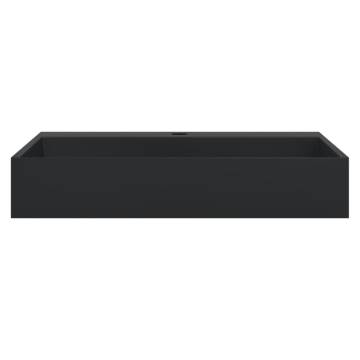 Stylish Matt Black Marble Wash Basin 60x38 cm | HipoMarket