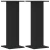 Buy Plant Stands 2 pcs - Black Engineered Wood 30x30x80 cm