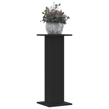 Buy Plant Stands 2 pcs - Black Engineered Wood 30x30x80 cm