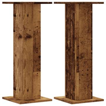 2 pcs Old Wood Plant Stands - Stylish & Durable | Hipomarket