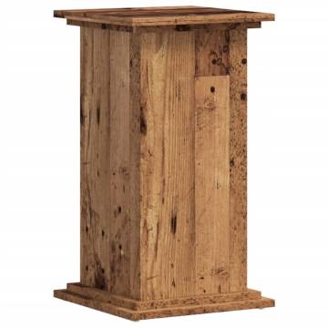 Plant Stand Old Wood 33x33x60 cm - Durable Engineered Wood