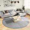 Shaggy Rug PAMPLONA High Pile Modern Grey Ø 240 cm Colour grey Size Ø 240 cm 