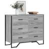  Chest of Drawers Grey Sonoma 91x35.5x74.5 cm Engineered wood Colour grey sonoma Quantity in Package 1 