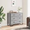 Chest of Drawers Grey Sonoma - Stylish Storage Solution