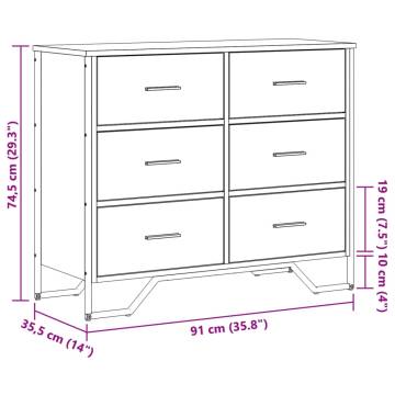 Chest of Drawers Grey Sonoma - Stylish Storage Solution