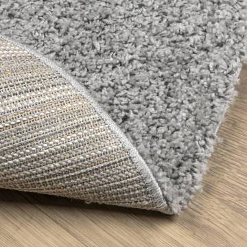 Shaggy Rug PAMPLONA High Pile Modern Grey Ø 240 cm - Hipomarket