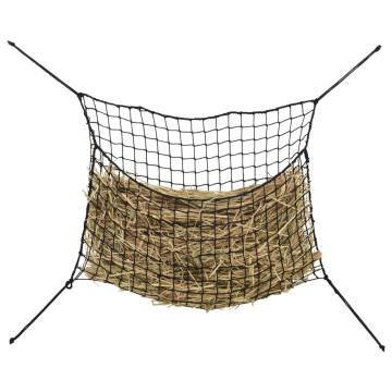 Hay Nets 2 pcs Rectangular Black 90x60 cm - Durable & Convenient