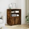 Rolling Cabinet Smoked Oak - Durable & Stylish Storage Solution