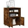 Rolling Cabinet Smoked Oak - Durable & Stylish Storage Solution