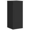 2 Pcs Black Plant Stands - 30x30x70 cm Engineered Wood