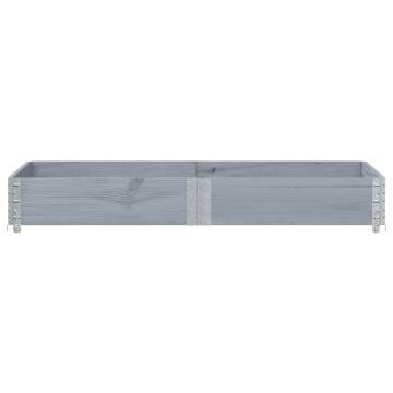 Pallet Collar Grey 150x50 cm - Solid Wood Pine | Hipo Market