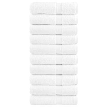 Premium SOLUND White Shower Towels - 10pcs, 70x140cm