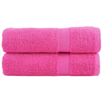 Premium SOLUND Shower Towels - 2 pcs Pink 70x140 cm | HipoMarket