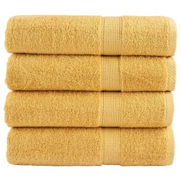 Premium Bath Towels SOLUND 4pcs Gold - 100x150cm 600gsm