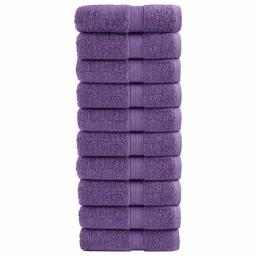 Premium Purple Guest Towels SOLUND - Soft & Absorbent 10 pcs